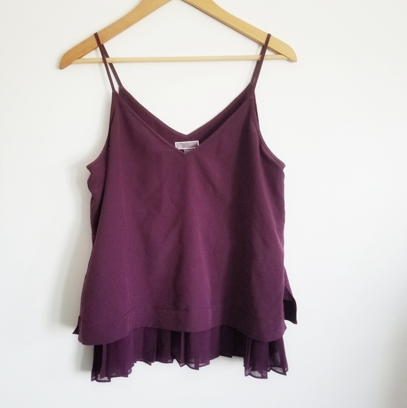 Chelsea28 Tops - Chelsea28 V neck camisole with ruffle pleats